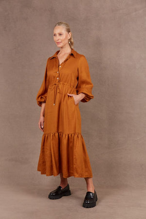 Nama Shirt Dress Ochre