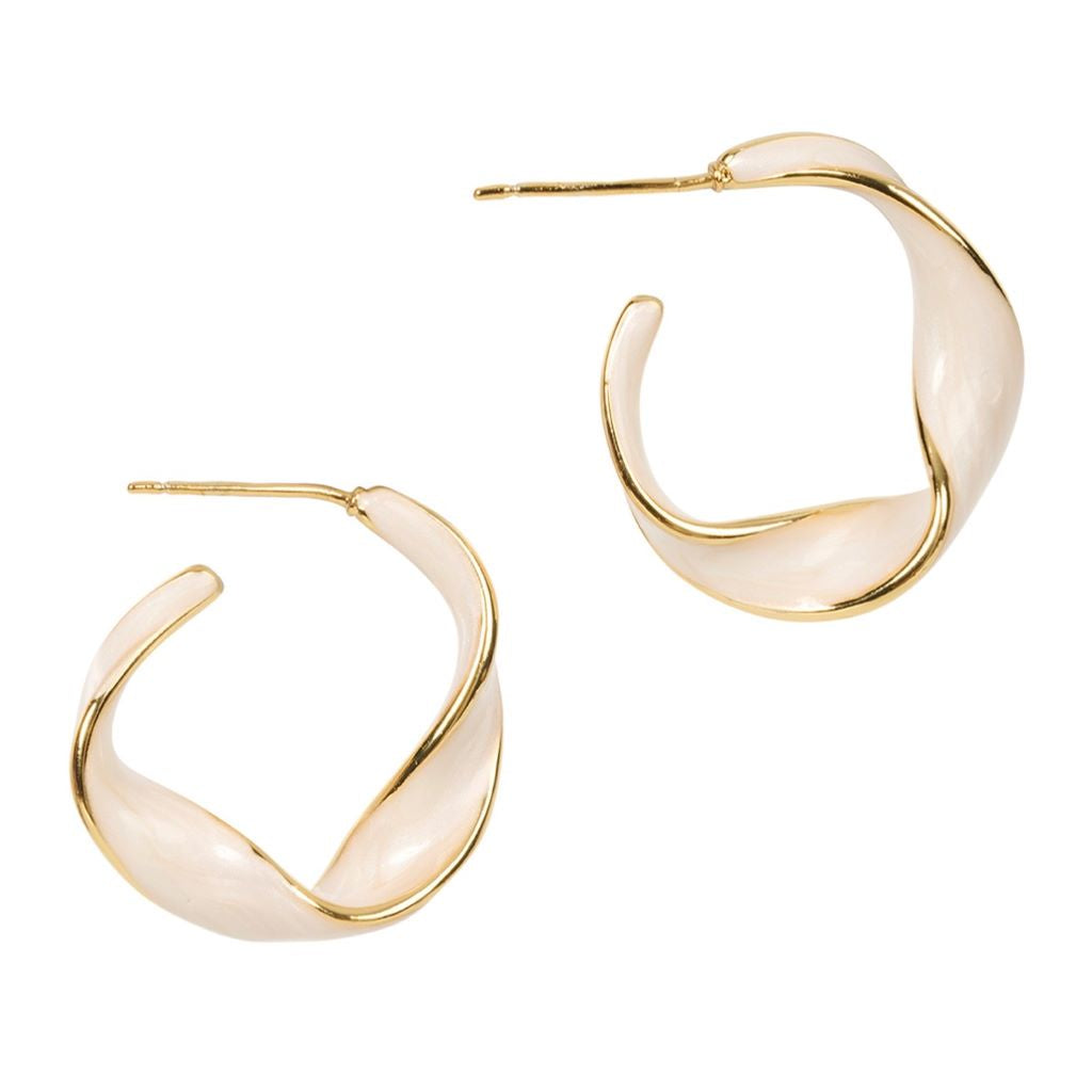 Mira Earring Twisted White