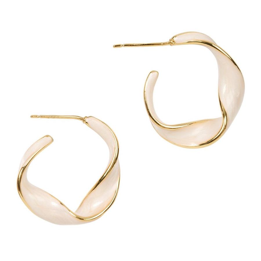 Mira Earring Twisted White