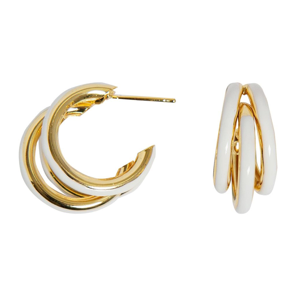 Parisio Trio Earring White