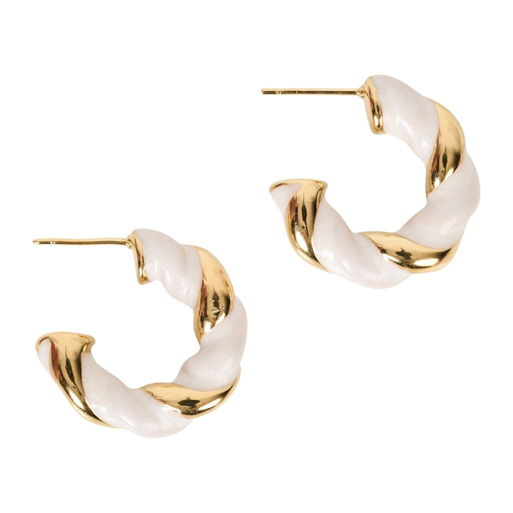 Treville Hoop Earring White