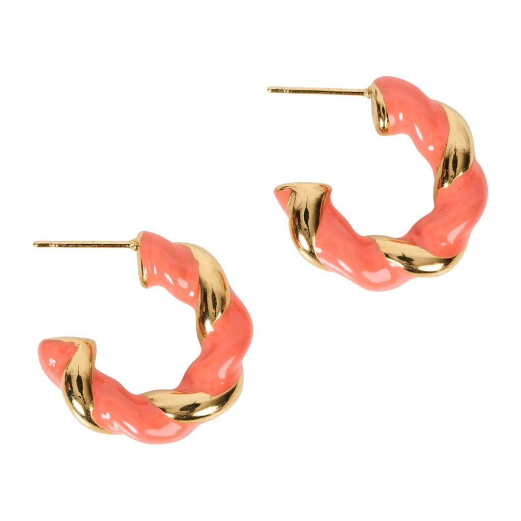 Treville Hoop Earring Coral