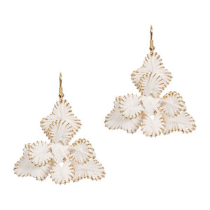 Capri Flora Earring White