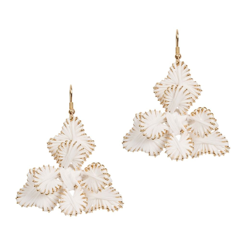 Capri Flora Earring White