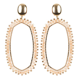 Baja Oval Earring Bisque