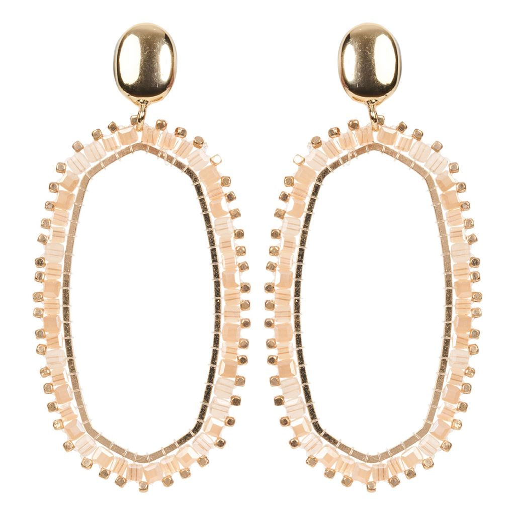 Baja Oval Earring Bisque