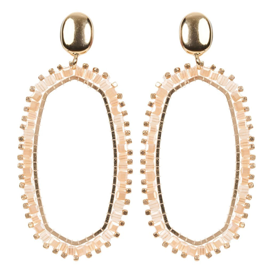 Baja Oval Earring Bisque