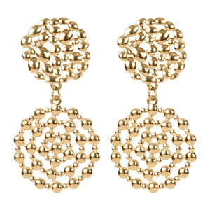 Brasilia Gold Earring Circle Drop