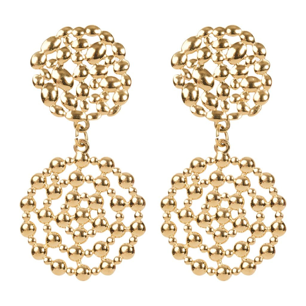 Brasilia Gold Earring Circle Drop