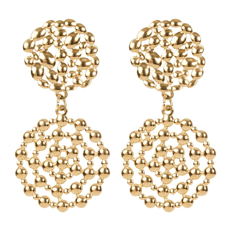 Brasilia Gold Earring Circle Drop