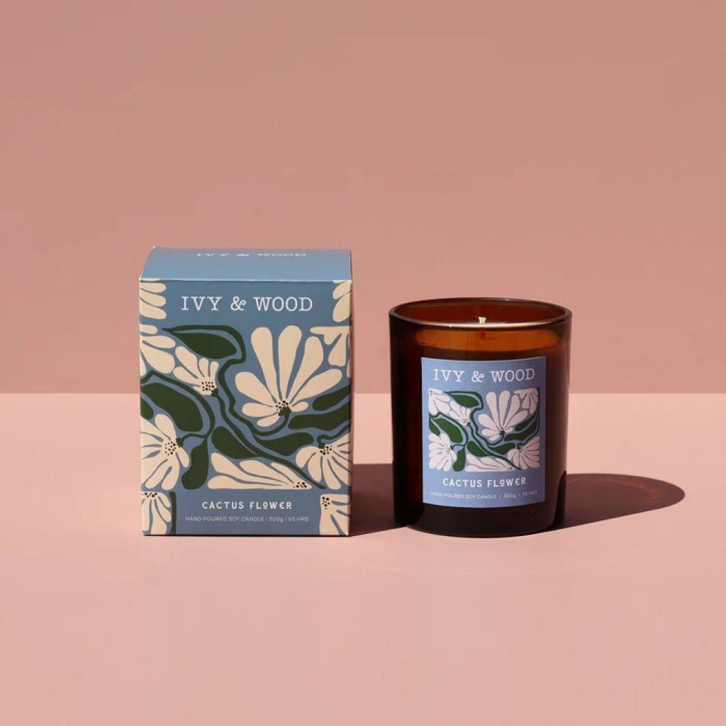 Cactus Flower Candle