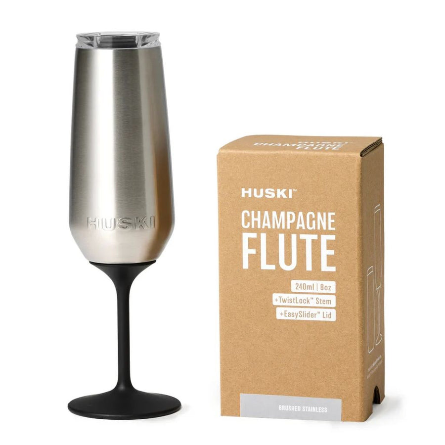 Huski Champagne Flute  Brushed Stainless