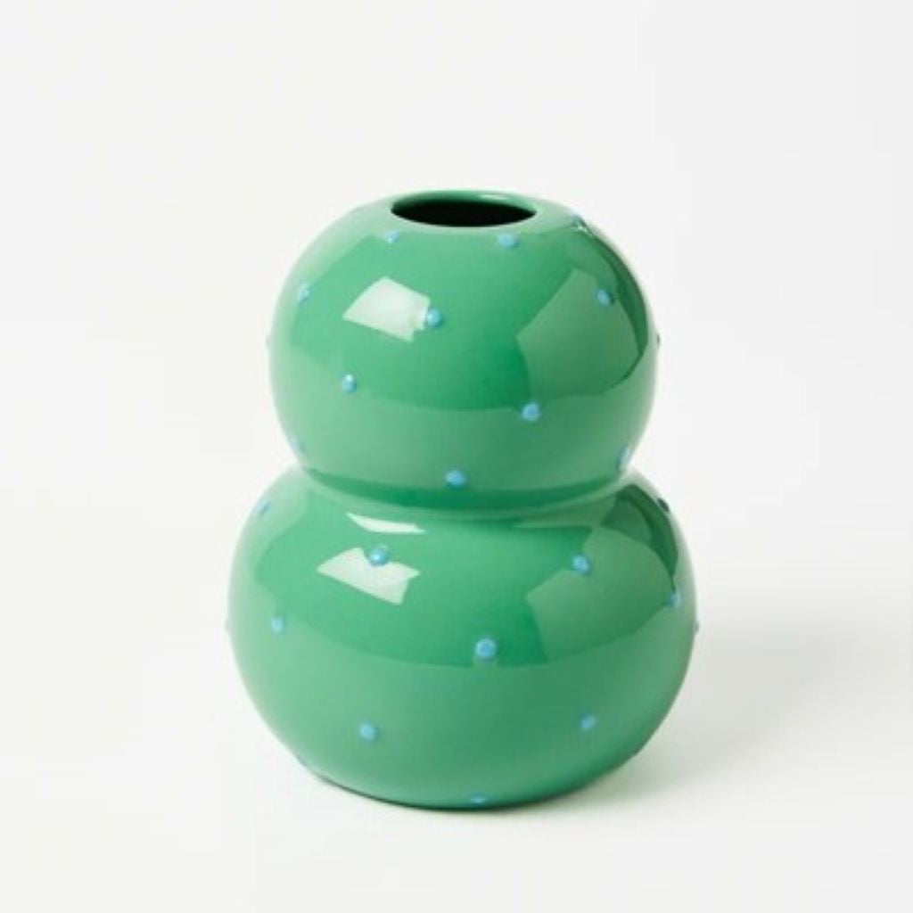 Fonda Green Blue Dotty Vase