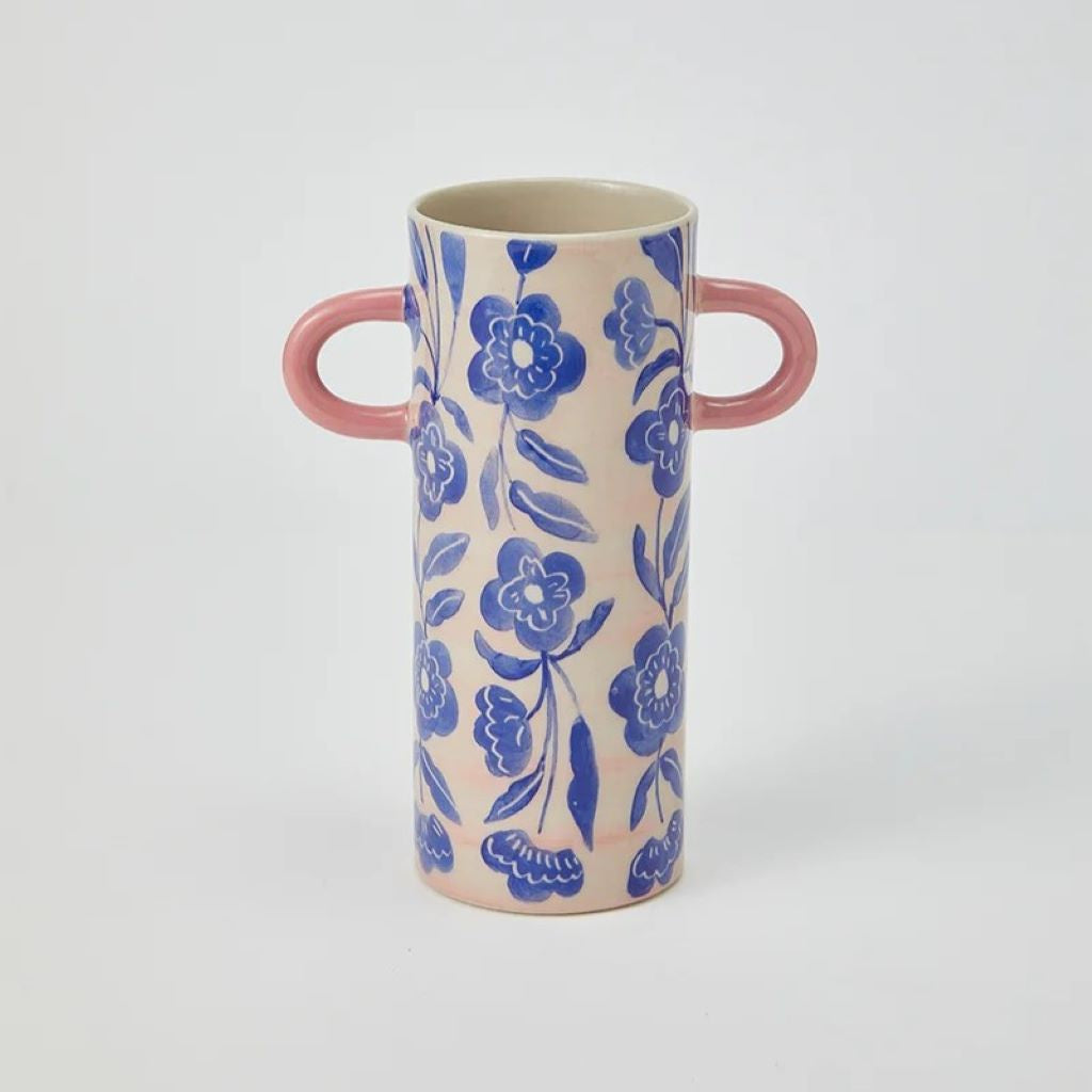 Griffe Blue Floral Bud Vase