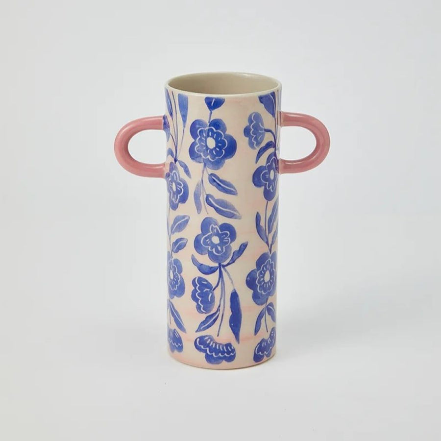 Griffe Blue Floral Bud Vase