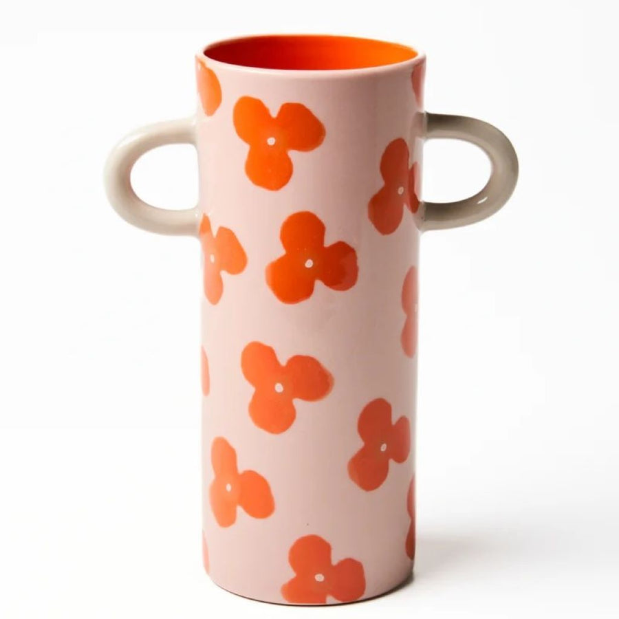 Griffe Pink Red Floral Bud Vase