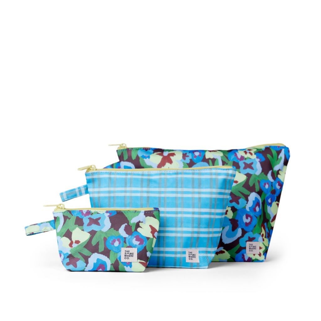 Pansy Patch Handy Pouch Trio