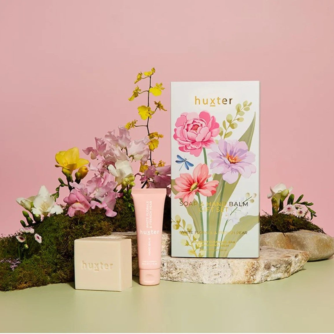 Soap & Hand Balm Gift Set White Florals & French Pear