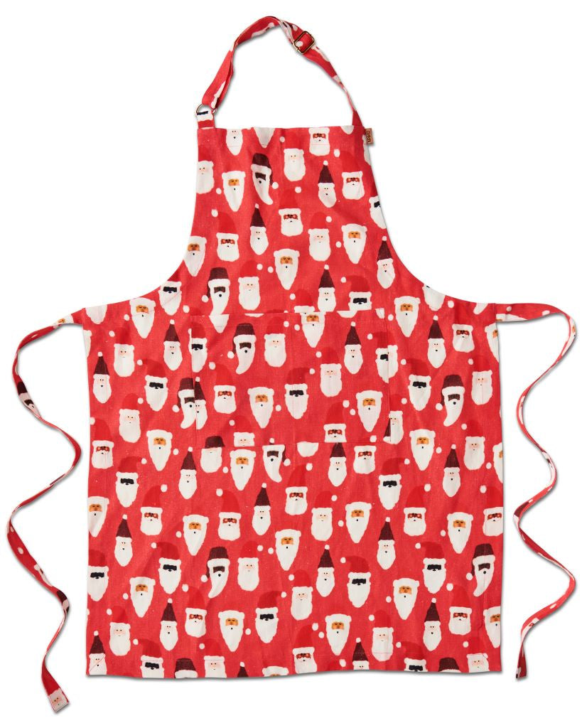 Ho Ho Ho Red Linen Apron