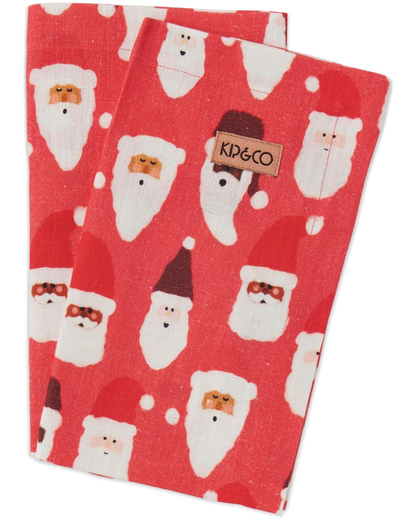 Ho Ho Ho Red Linen 4P Napkin Set