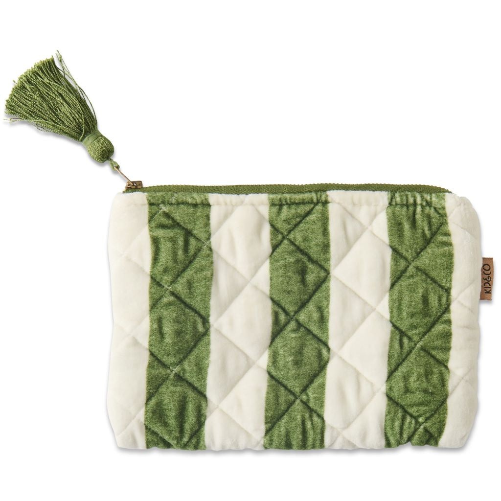 Moss Stripe Cosmetic Purse