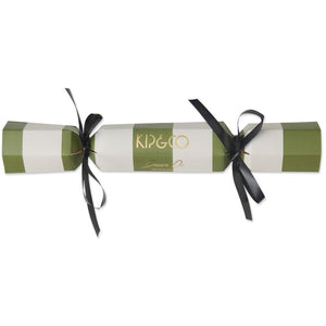 Moss Stripe Velvet Stripe Eye Mask