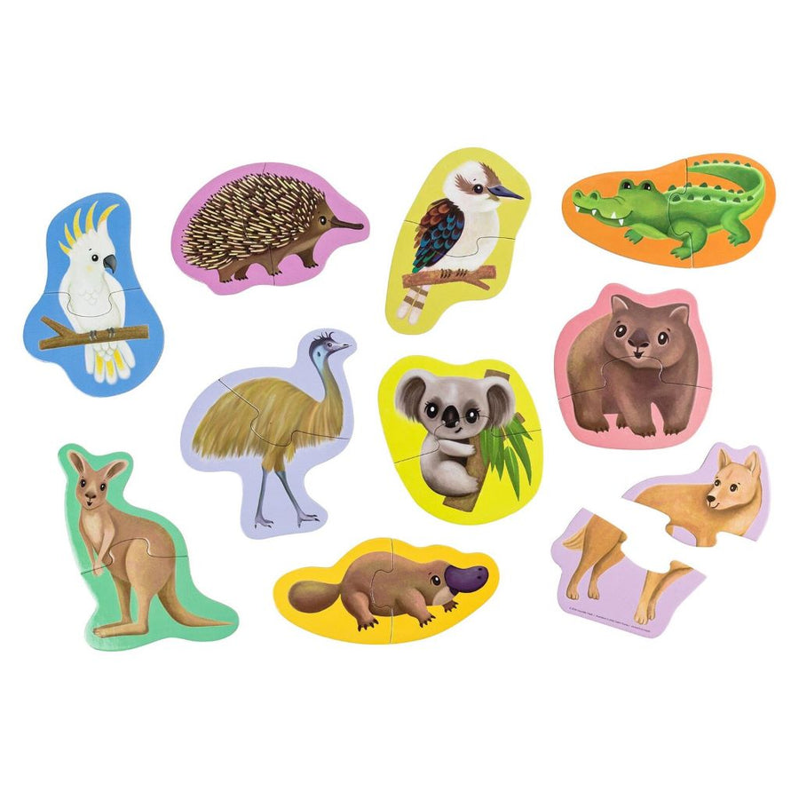 Let's Begin Puzzle 2pc Aussie Animals