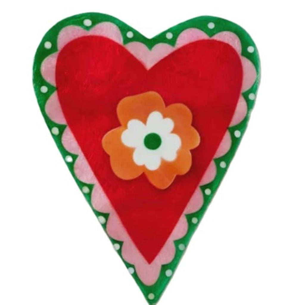 Poppy Red Heart