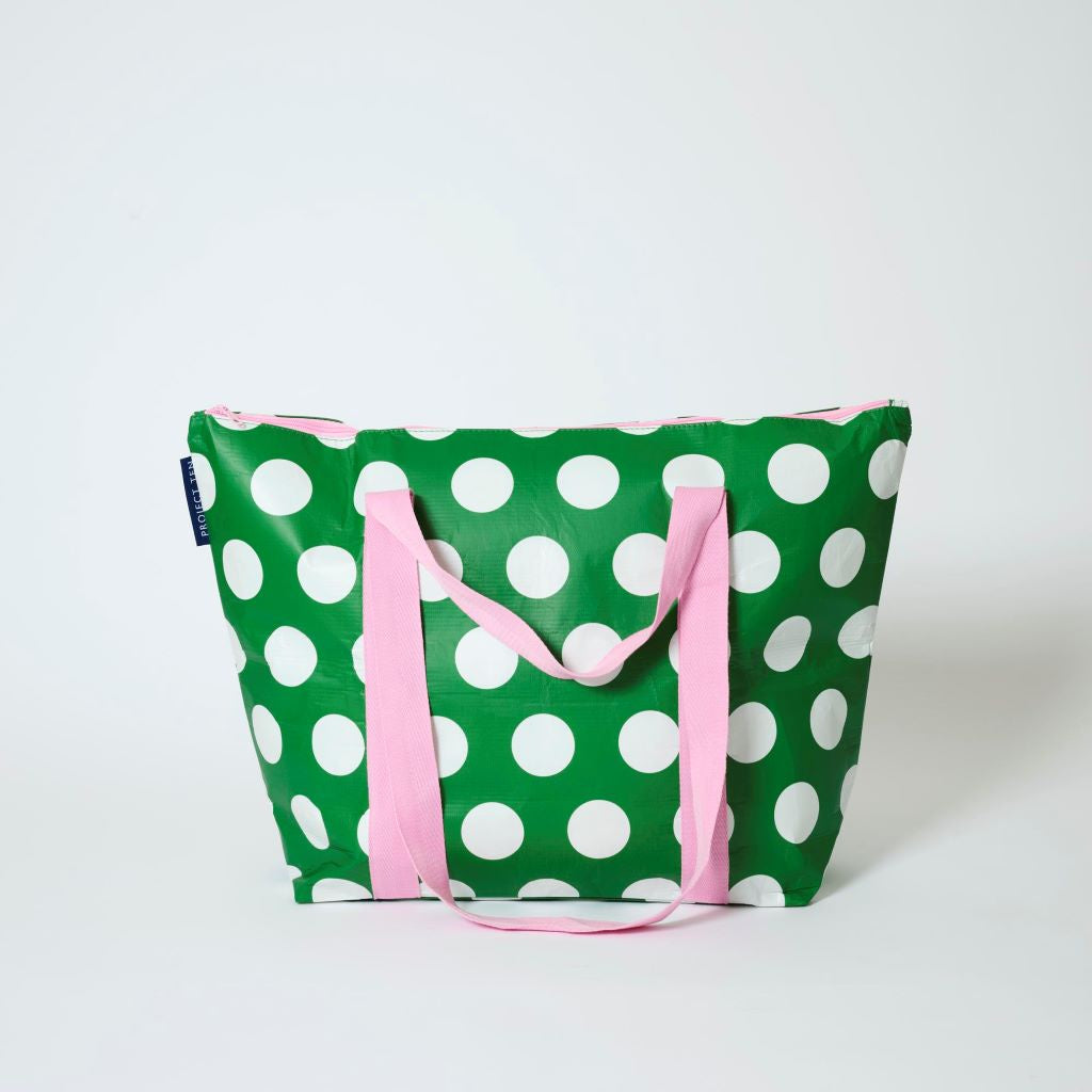 Zip Medium Tote - Polka Dot
