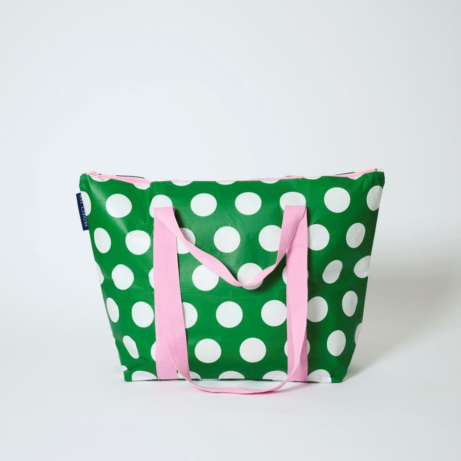Zip Medium Tote - Polka Dot