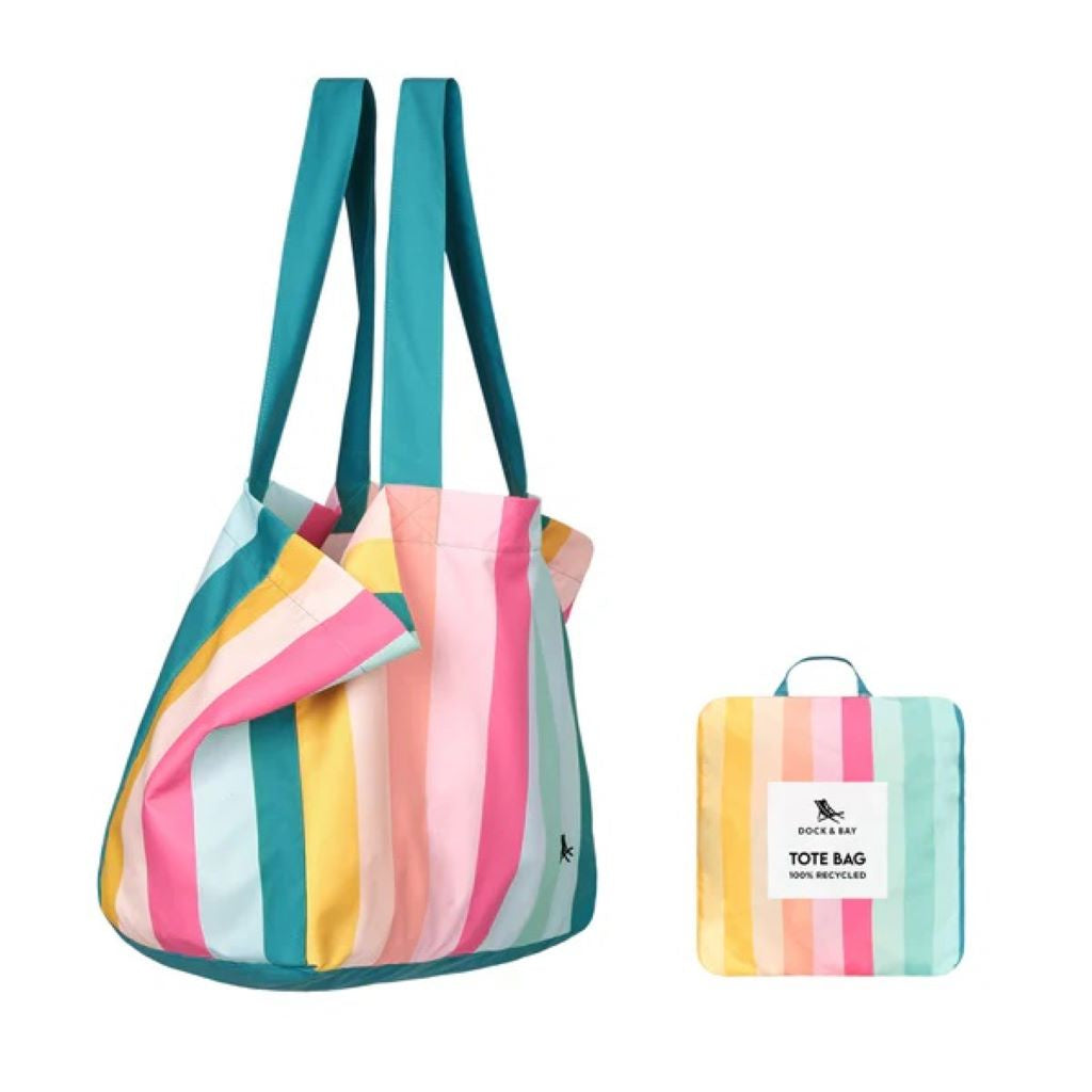 Dock & Bay - Beach Tote Bag - Coastal Candy