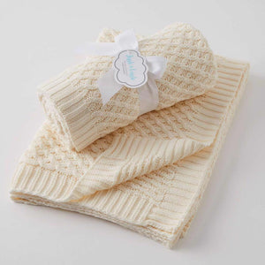 Weave Knit Blanket Cream