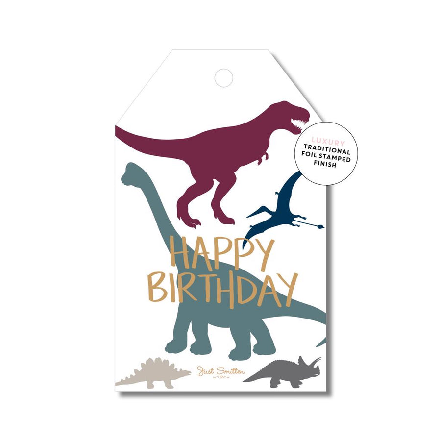 Dinosaur Birthyday Gift Tag