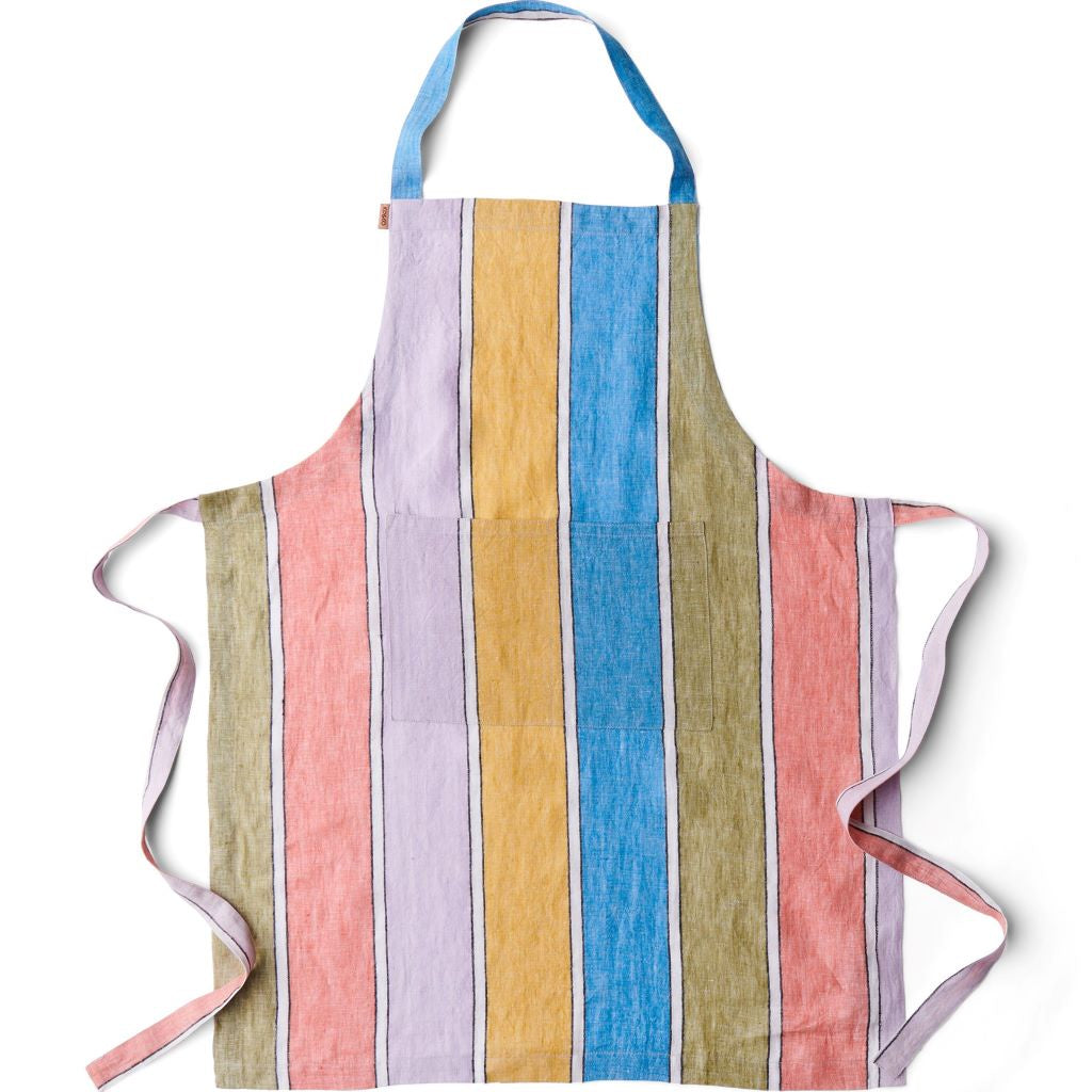 Majorca Stripe Linen Apron