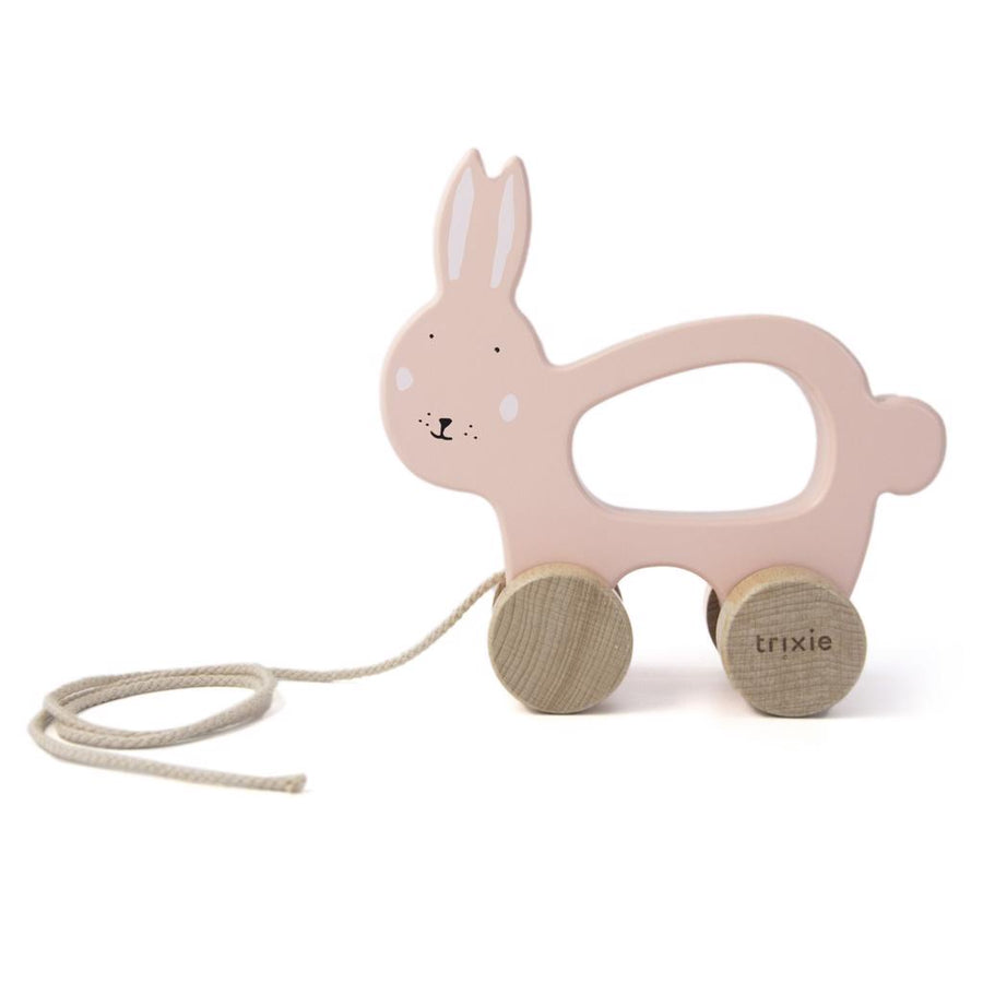 Mrs Rabbit Wooden Pull Along Toy