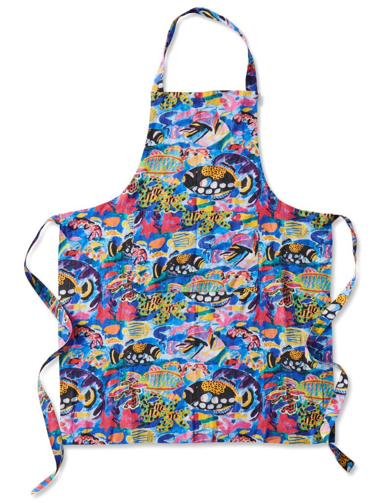 Barrier Reef Garden Linen Apron
